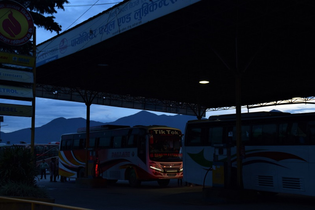 Night bus parking only at Gongabu